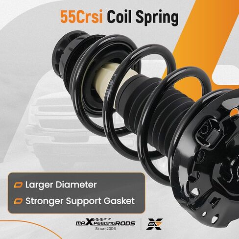 maxpeedingrods 2 قطعة دعامات أمامية للصدمات لسيارة Kia Soul 2010-2013، 172969 172968 ممتص للصدمات دعامة كاملة مع مجموعة زنبركية ملفوفة، 1333332R 1333332L in Saudi Arabia