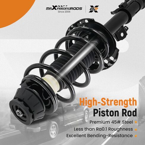 maxpeedingrods 2 قطعة دعامات أمامية للصدمات لسيارة Kia Soul 2010-2013، 172969 172968 ممتص للصدمات دعامة كاملة مع مجموعة زنبركية ملفوفة، 1333332R 1333332L in Saudi Arabia
