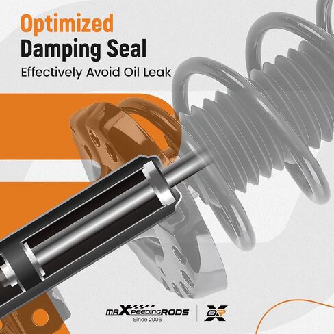 maxpeedingrods 2 قطعة دعامات أمامية للصدمات لسيارة Kia Soul 2010-2013، 172969 172968 ممتص للصدمات دعامة كاملة مع مجموعة زنبركية ملفوفة، 1333332R 1333332L in Saudi Arabia