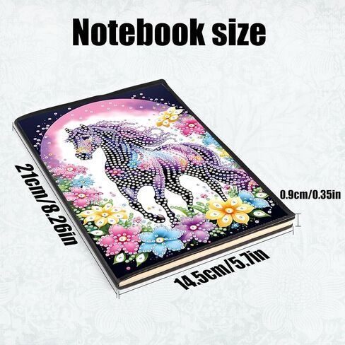 DIY Diamond Painting Notebook Kit, Theme of Animals, Special Shaped Diamond Art Notebook Journal Sketchbook for Writing & Drawing in Saudi Arabia