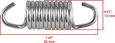 Caltric 0123321 0123-321 Exhaust Extension Spring Compatible with Arctic Cat Pantera 580 EFI 1998-2001/800 1998 / Jag 340 440 Deluxe 1998 1999 / Panther 340 440 550 1997-2001 / Qty 6 in Saudi Arabia