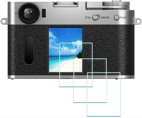 ULBTER Screen Protector for Fujifilm X-T30 II Fuji X-T30II Silver/Black [3+2Pack] with Hot Shoe Cover, Tempered Glass Cover 0.3mm 9H Hardness Anti-Scrach Anti-Bubble in Saudi Arabia