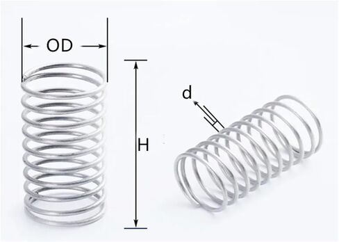 Cgshop-Compressed Spring Wire Diameter: 1.5mm Outer Diameter 9mm to 16mm Length 10mm to 50mm Stainless Steel Miniature Compression Spring, 10pcs Good Elasticity and More Durable(15mm(10pcs),10mm) in Saudi Arabia