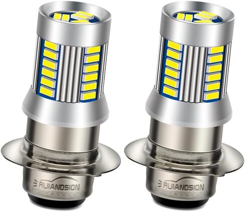 Ruiandsion H6M P15D LED Fog Motorcycle Light Bulb White 6-30V P15D-25-1 Hi/Lo Beam Replacement for ATVS Pack of 2 in Saudi Arabia