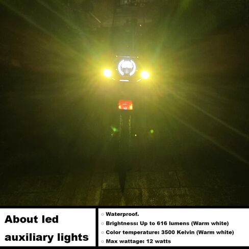 Front Bumper Headlight Guard w/LED Auxiliary Light Kit Compatible with Honda CT125 Trail 125 (2019-current) (Warm white) in Saudi Arabia