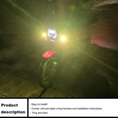 Front Bumper Headlight Guard w/LED Auxiliary Light Kit Compatible with Honda CT125 Trail 125 (2019-current) (Warm white) in Saudi Arabia