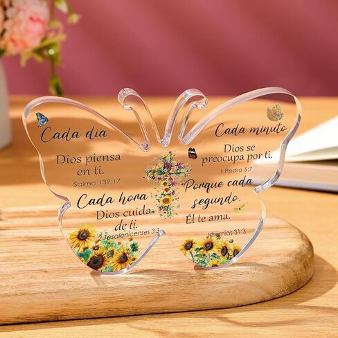 Spanish Christian Women's Acrylic Bible Verse Prayers: Uplifting Gifts for Faithful Hearts | Religious Home Decorations,Catholic & Office Decor in Saudi Arabia