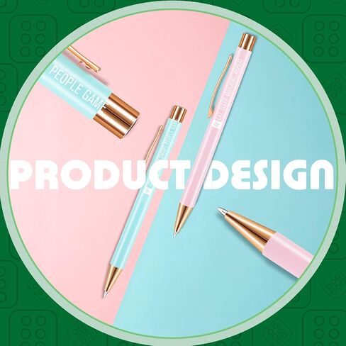 مجموعة من 5 هدايا ماه جونغ للنساء قلم ما جونغ، هدايا مضحكة لمحبي ماه جونغ، أقلام حبر جاف ماه جونغ لمكتب المنزل وأعياد الميلاد وأعياد الميلاد in Kuwait