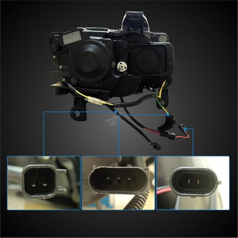 STARCLUSTER متوافق مع طراز Jeep Grand Cherokee 2014-2021 الهالوجين فقط، غير متوافق مع طراز Xenon/HID، أضواء التشغيل مع الرسوم المتحركة لبدء التشغيل، إشارة الانعطاف LED الخلفية in Kuwait