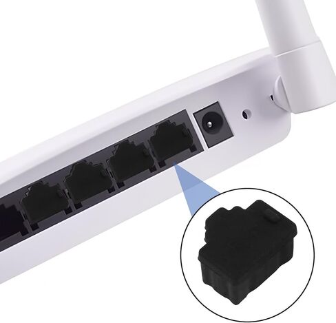24-Pack Antrader Ethernet Hub Port RJ-45 Anti Dust Cover Cap Protector Plug,Black in Saudi Arabia