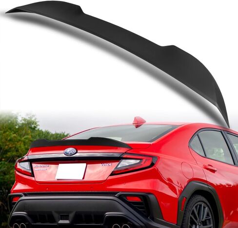 W-Power Trunk Spoiler Wing Lid Rear Tail Lip Lip ABS V-Style مناسب لـ 2022-2025 Subaru WRX STi، الملحقات الخارجية لتعديل السيارات، مجموعة قطع غيار السيارات، 2023 2024 (مظهر كربوني) in Kuwait