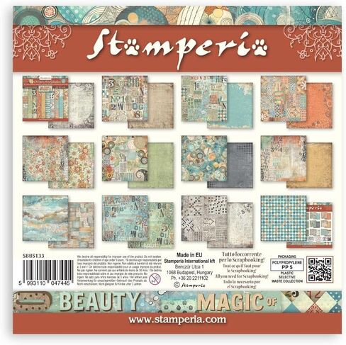 Stamperia - Scrapbook Paper Pad for Scrapbooking, Albums, Cards, Bullet Journals, and More, Acid Free, Double-Sided, Perfect for Crafts and Gifting (Furry Friends Background Selection) (20.3 x 20.3 cm in Saudi Arabia