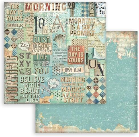 Stamperia - Scrapbook Paper Pad for Scrapbooking, Albums, Cards, Bullet Journals, and More, Acid Free, Double-Sided, Perfect for Crafts and Gifting (Furry Friends Background Selection) (20.3 x 20.3 cm in Saudi Arabia