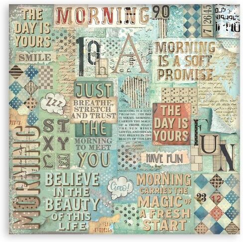 Stamperia - Scrapbook Paper Pad for Scrapbooking, Albums, Cards, Bullet Journals, and More, Acid Free, Double-Sided, Perfect for Crafts and Gifting (Furry Friends Background Selection) (20.3 x 20.3 cm in Saudi Arabia