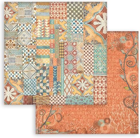 Stamperia - Scrapbook Paper Pad for Scrapbooking, Albums, Cards, Bullet Journals, and More, Acid Free, Double-Sided, Perfect for Crafts and Gifting (Furry Friends Background Selection) (20.3 x 20.3 cm in Saudi Arabia