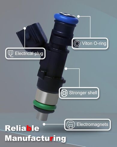 Fuel Injector Compatible with 2004-2011 Chrysler 300/ Cirrus/Pacifica/Sebring, Dodge Avenger/Charger/Journey/Magnum/Nitro/Stratus - V6 2.7L/3.5L/4.0L - for 62391 FJ612 0280158028 in Saudi Arabia
