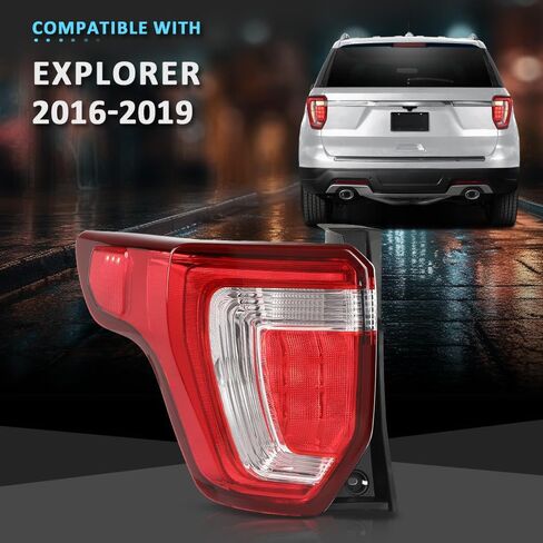 Rear Tail Light Brake Lamp Assembly, Fit Ford Explorer 2016 2017 2018 2019, Left Driver Side, Red Lens W/o Harness,Luces Traseras, Faros Traseros in Saudi Arabia