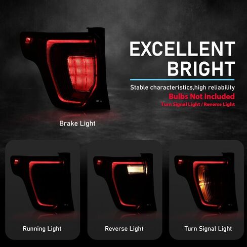 Rear Tail Light Brake Lamp Assembly, Fit Ford Explorer 2016 2017 2018 2019, Left Driver Side, Red Lens W/o Harness,Luces Traseras, Faros Traseros in Saudi Arabia