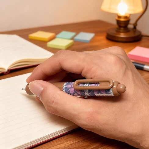 Cute Short Round Retractable Pocket Pens 0.5mm, 4.7 Inches/ 12 CM, Thick Short Fat Pens Black Ink For Purse Notebook, School Office Stationery, Set of 8PCS, Short Pocket Size in Saudi Arabia