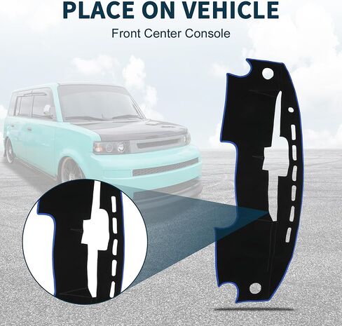 غطاء داش لـ Scion XB غير قابل للانزلاق | بساط غطاء لوحة القيادة لوحدة التحكم المركزية باللون الأسود والأزرق قطعة واحدة in Saudi Arabia