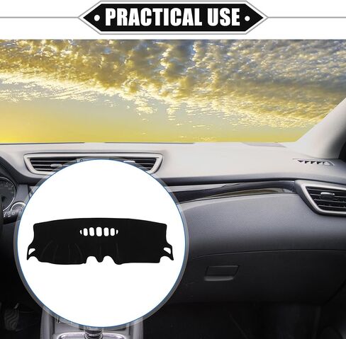 حصيرة غطاء لوحة قيادة السيارة متوافقة مع Ford Fusion 2008 2009 2011 2012، حصيرة لوحة القيادة الداخلية الواقية من البوليستر الأسود in Saudi Arabia