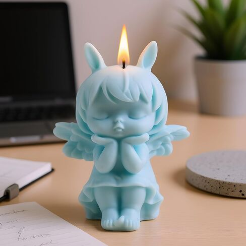 Angel Girl Candle Mold Angel Girls Candle Silicone Molds Girl Resin Casting Mold for Candle Making Candles Home Decorate Molds Aromatherapy Gypsum Candles Clay Craft in Saudi Arabia