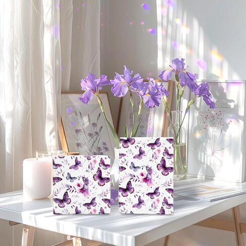FYSUIMU Spring Wrapping Paper -Mini Roll- 17In x 32.8Ft Watercolor Purple Butterfly Gift Wrap Paper Lavender Craft Paper for Birthday Party Packing Supplies in Saudi Arabia