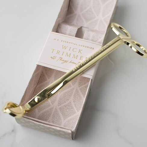 Lollia Essential Luxuries Wick Trimmer, Golden Candle Accessory Embossed with “All Things Beautiful", Elegant Candle Wick Cutter, Candle Scissors for Longer Burn & Clean Candle in Saudi Arabia