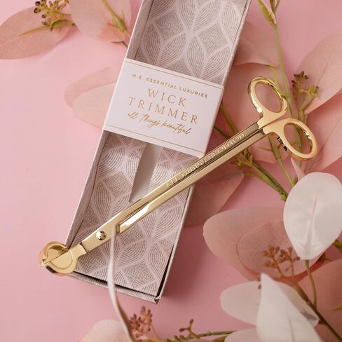 Lollia Essential Luxuries Wick Trimmer, Golden Candle Accessory Embossed with “All Things Beautiful", Elegant Candle Wick Cutter, Candle Scissors for Longer Burn & Clean Candle in Saudi Arabia