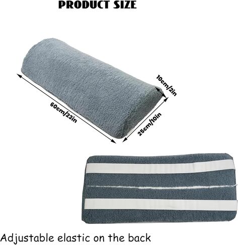 S-SNAIL-OO Recliner Leg Rest Cushion Sofa Footrest Pillow (23 x 10 x 2 in) Multi Purpose Half Moon Foot Pillow Under Knee Pillow for Leg, Neck, Waist, Ankle Support (1Pcs, Blue) in Saudi Arabia