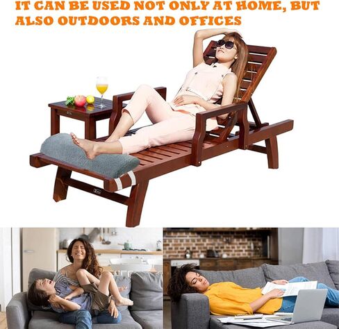 S-SNAIL-OO Recliner Leg Rest Cushion Sofa Footrest Pillow (23 x 10 x 2 in) Multi Purpose Half Moon Foot Pillow Under Knee Pillow for Leg, Neck, Waist, Ankle Support (1Pcs, Blue) in Saudi Arabia