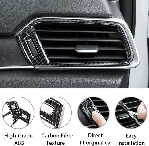 x xotic tech Dashboard Side Air Vent AC Outlet Cover Trim, Carbon Fiber Pattern, Compatible with Honda Accord 10th Gen 2018-2022 in Saudi Arabia
