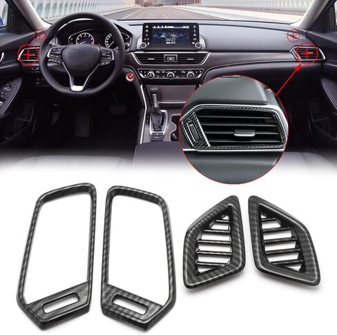 x xotic tech Dashboard Side Air Vent AC Outlet Cover Trim, Carbon Fiber Pattern, Compatible with Honda Accord 10th Gen 2018-2022 in Saudi Arabia