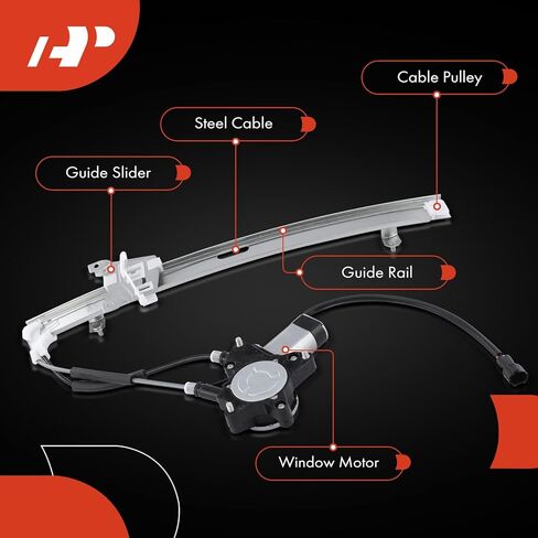 A-Premium Power Window Regulator with Motor Compatible with Kia Rio 2001-2005 Front Driver Side in Saudi Arabia