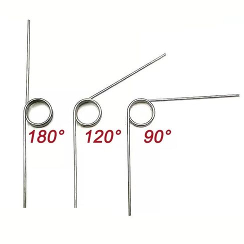 Cgshop-Compressed Spring Wire Diameter 0.8mm Angle 60 90 120 180 Degree 65Mn Steel Spiral V-Shaped Torsion Spring, 5 Pieces, Good Elasticity and More Durable(2.4mm (180 Degrees),4.5mm) in Saudi Arabia