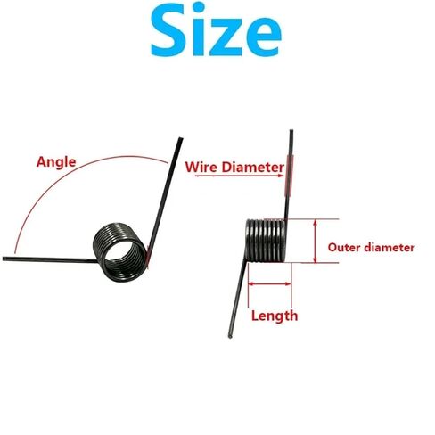 Cgshop-Compressed Spring Wire Diameter 0.8mm Angle 60 90 120 180 Degree 65Mn Steel Spiral V-Shaped Torsion Spring, 5 Pieces, Good Elasticity and More Durable(2.4mm (180 Degrees),4.5mm) in Saudi Arabia