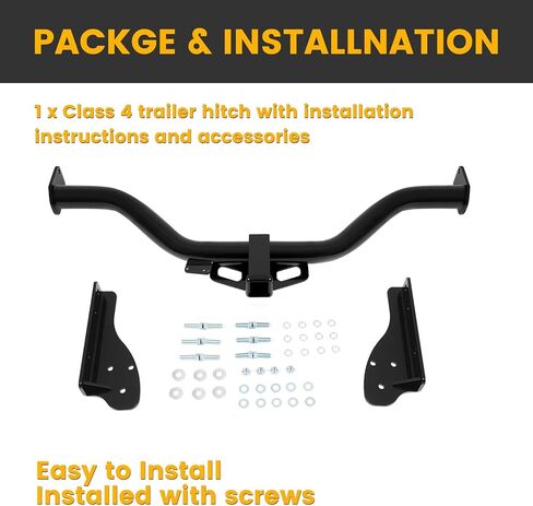 وصلة مقطورة KUAFU فئة 4 متوافقة مع جهاز استقبال 2013 Infiniti JX35/ 2014-2020 Infiniti QX60/ 2013-2020 Nissan Pathfinder 2 بوصة لاستبدال وصلة السحب السوداء 76031 in Saudi Arabia