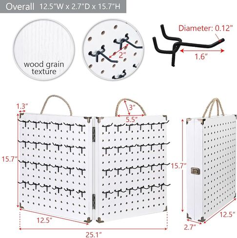 MOOCA 24 Pcs Small Metal Black Pegboard Hooks Hanger 2.6 Inch for Hanging Jewelry, Scarf, hat, Key, and mask in Kuwait