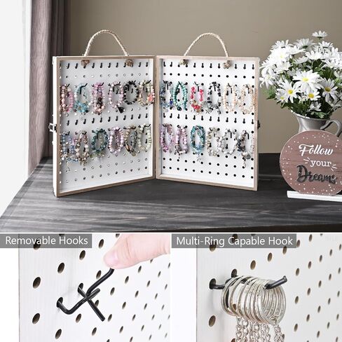 MOOCA 24 Pcs Small Metal Black Pegboard Hooks Hanger 2.6 Inch for Hanging Jewelry, Scarf, hat, Key, and mask in Kuwait