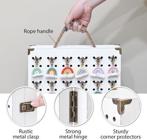 MOOCA 24 Pcs Small Metal Black Pegboard Hooks Hanger 2.6 Inch for Hanging Jewelry, Scarf, hat, Key, and mask in Kuwait