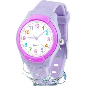 Kids Watch for Boys Girls Watches Age 3-12, 3ATM Waterproof Kids Analog Watch Time Teaching Easy to Read Kids Presents in Kuwait