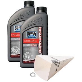 Tusk 2-Stroke Oil Change Kit – Bel-Ray Gear Saver 75W, M14 Crush Washer, Funnel & Gloves – Compatible with Yamaha Banshee 350 1987–2006 – ATV-Specific Transmission Maintenance Kit in Kuwait