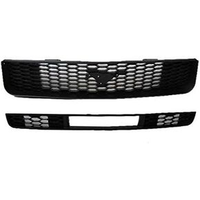 Bundle For 05-09 Mustang Deluxe/Premium V6 Front Bumper Upper & Lower Grille 2Pc FO1036115 FO1200421 in Saudi Arabia