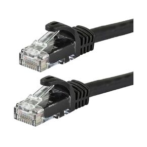 كابل تصحيح Monoprice Cat6 Ethernet - 1 قدم - أسود (12 حزمة) Snagless RJ45، 550 ميجا هرتز، UTP، سلك نحاسي عاري نقي، 24AWG - سلسلة FLEXboot in Kuwait