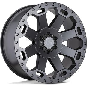 سبائك الكركدن الأسود الصلبة WARLORD 17X8 6X130 6.55 52mm MATTE GUNMETAL - 1780WAR526130G84 in Kuwait