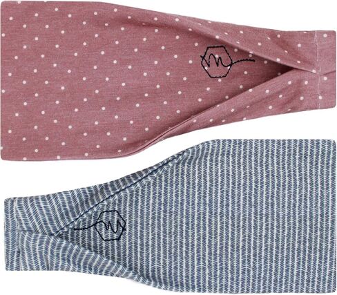 Maven Thread Orchid Set 2 Pack, Workout Headbands for Women, Sports Running Headband for Exercise, Gym hairband Athletic Workouts and Yoga 4" Thick Non Slip Sweatbands for Women 2Pack in Saudi Arabia