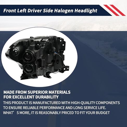 مصباح هالوجين أمامي مع مصابيح أمامية يمين للراكب الأمامي JL1Z-13008-K JL1Z13008K FO2503370 FO2503370C متوافق مع Ford Expedition XLT Limited 2018-2021 in Kuwait