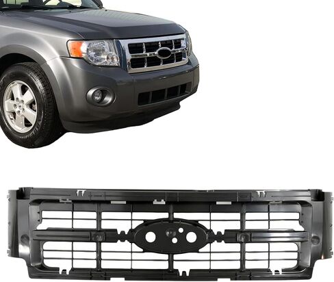 لوحة تركيب الشواية الأمامية العلوية باللون الرمادي الداكن من Perfit متوافقة مع 2008-2012 FORD Escape Hybrid يناسب FO1223111 8L8Z8A284A in Saudi Arabia