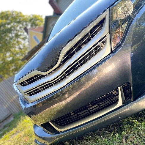 HECASA Front Upper Grille Compatible with 2013-2016 Toyota Venza Replacement for TO1200359C 531010T020 Silver Honeycomb Mesh Bumper in Saudi Arabia