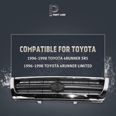 Perfit Liner New Replacement Parts Front Chrome Dark Argent Grille Grill Compatible With 96-98 4Runner Fits TO1200202 5311135340 in Saudi Arabia